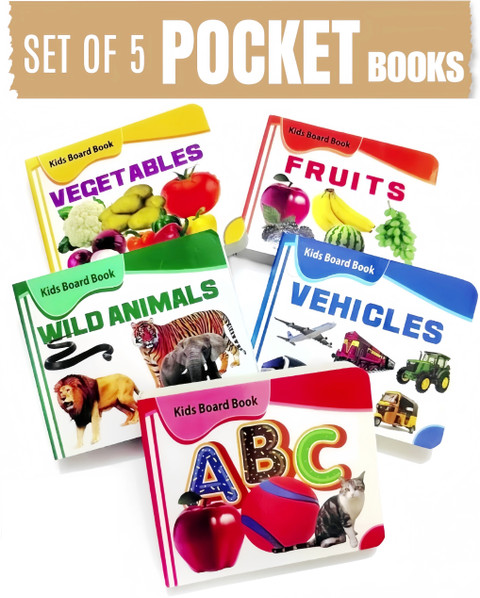 Kids Board Book Set - ABC - Vehicle - Wild Animals - Fruits Kids Board Book Set - ABC - Vehicle - Wild Animals - Fruits