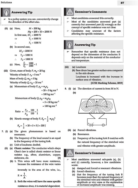 Oswaal ICSE Sample Question Papers Class 10 Physics for 2023 Board Exam ...