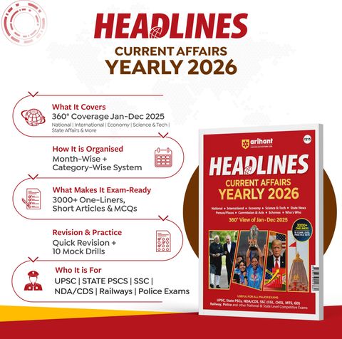 Arihant Headlines Current Affairs Yearly 2026 | 360° Review of Jan–Dec ...
