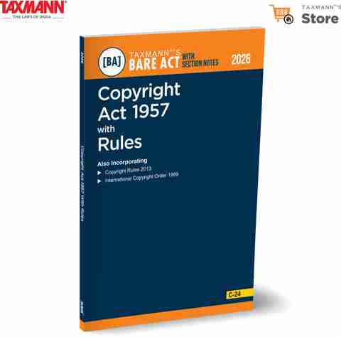 Taxmann's Copyright Act 1957 with Rules [Bare Act with Section Notes ...