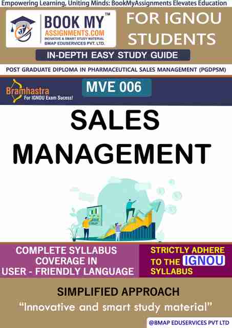 IGNOU MVE 6 Sales Management Study Material (In Depth Guide) For Ignou ...