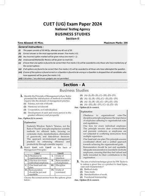 Nta Cuet (Ug) 10 Mock Test Papers Business Studies (for 2025 Exam): Buy ...