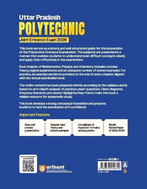 Polytechnic Exam Pattern Arihant Uttar Pradesh Polytechnic Entrance Exam 2026 | Complete Study ...