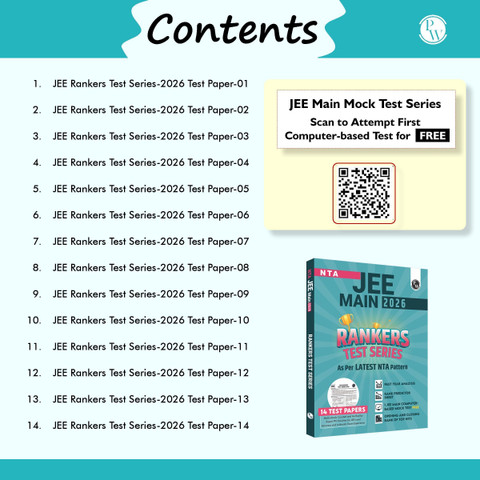 ( OLD EDITION ) PW 14 JEE Main Rankers Test Series 2026 As Per Latest ...