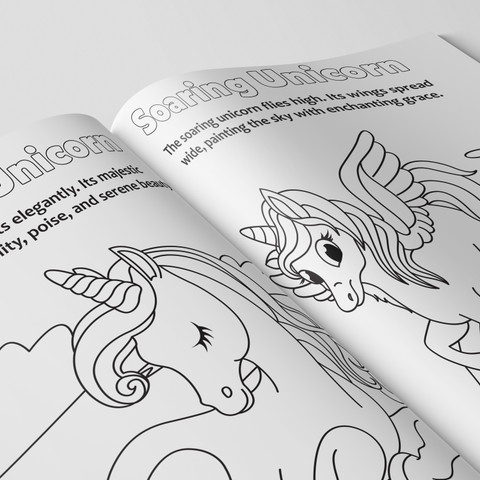 Magical Unicorn Colouring Book, Endless Space Colouring Book & 12 WATER ...