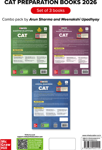 CAT exam books 2026 combo by Arun Sharma (Set of 3) - Quantitative ...