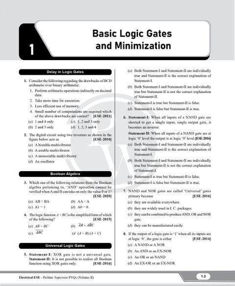 Pyqs Engineering PW UPSC ESE 26 Years PYQs Electrical Engineering Vol 1 & 2, GS ...