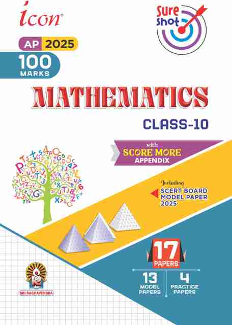 10th Class E.M. Icon Mathematics Model Papers 2025 A.P.: Buy 10th