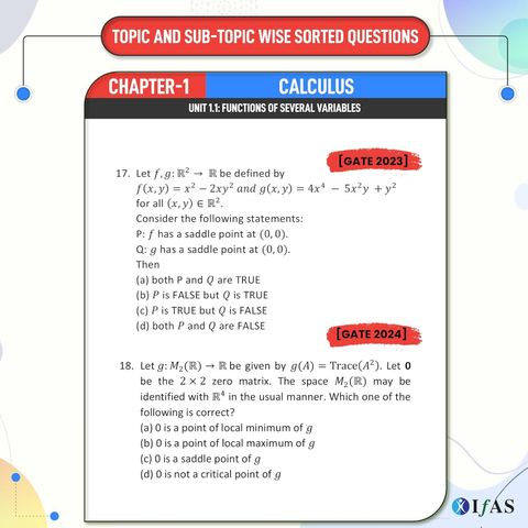 Gate Math Questions GATE Mathematics Book - 2027 | 21 Years (2005-2026) Topic-Wise Sorted ...