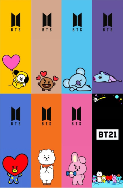 craft maniacs BT21 EXTRAVANZA SET OF 8 MATT LAMINATED SCRATCH