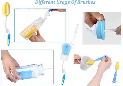 Luvlap Bottle Nipple Cleaning Brush Babyhug Bottle Cleaning