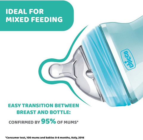 Chicco Teat Natural Feeling 0M+ Silicone Nipple Slow Flow Slow Flow Nipple