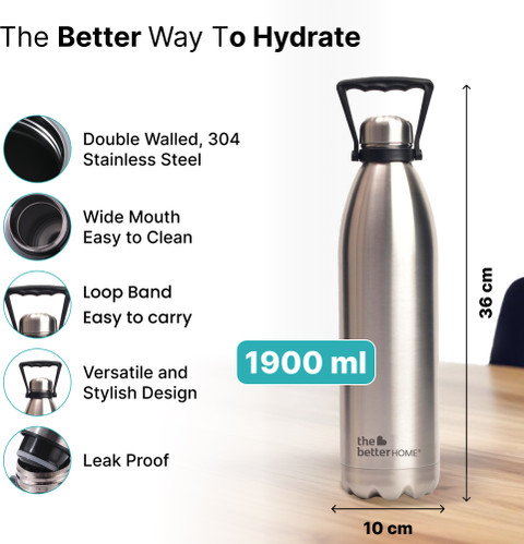 The Better Home 1900 ml Steel Bottle