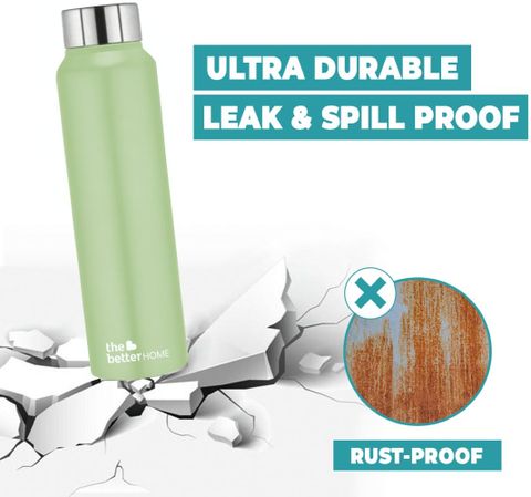 The Better Home Stainless Steel Water Bottle 1 Litre | Steel Bottle for ...