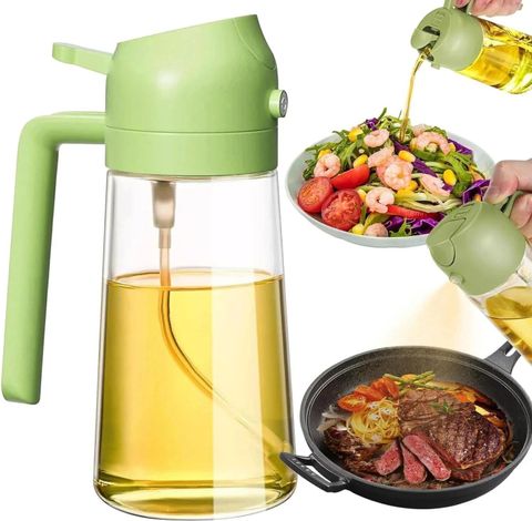 IKONEXX 2 in 1 Olive Oil Sprayer and Dispenser Bottle, 470 ml, Light - Image 6