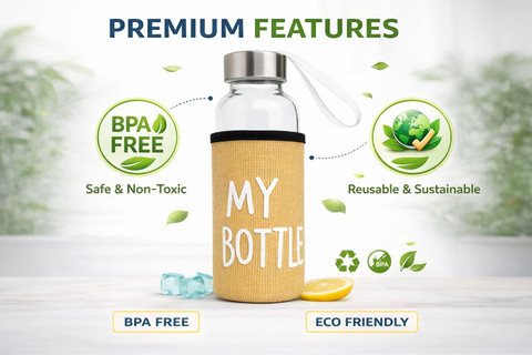 KDZONE Glass Bottle With Jute Cover 300 ml Glass Bottle - Buy