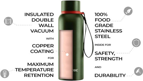 BOROSIL 500 ml Steel Flask Buy BOROSIL 500 ml Steel Flask Online