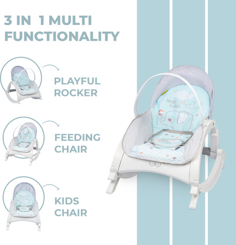 R for Rabbit Baby with Music and Vibration, Adjustable backrest
