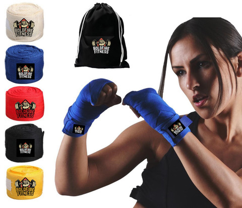 BoldFire Premium Boxing Hand Wraps, MMA kick Boxing Inner Gloves Men  Women Boxing Gloves