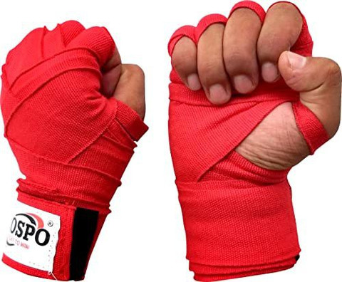 PROSPO Mexican Boxing Hand Wraps, Stretch wrap, Hand Wraps -180  Meter, Red) Boxing Hand Wrap