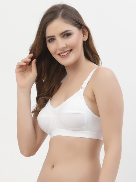 Floret Women's Seamed Double Layered Bra Women T-Shirt Non Padded Bra