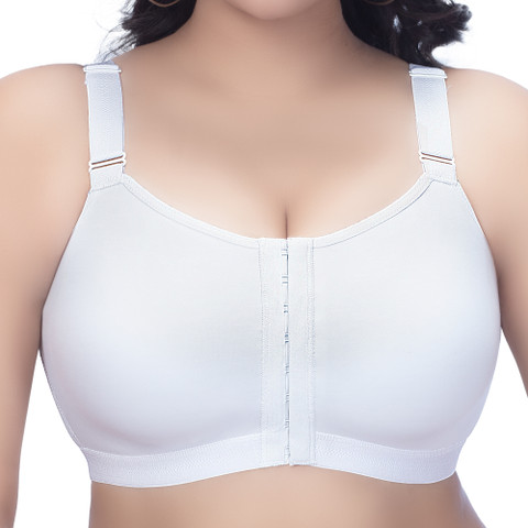 Trylo FRONT OPEN-WHITE-40-F-CUP Women Everyday Non Padded Bra