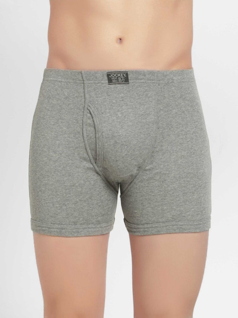 JOCKEY Men 8008 Super Combed Cotton Rib Brief Buy Grey Melange