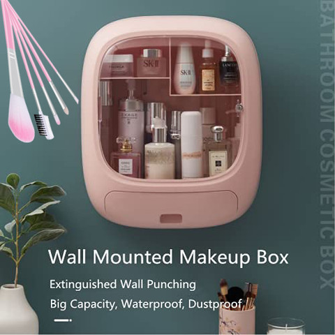 DOXONZ Wall Mounted Cosmetic Case Makeup Vanity Box Perfume