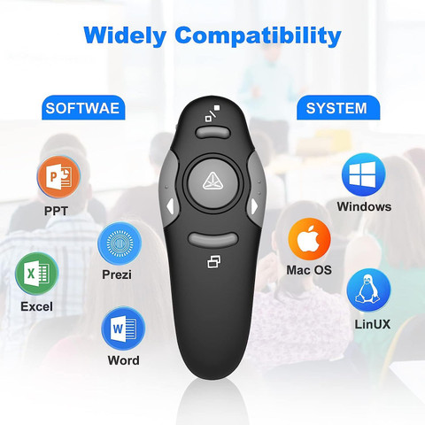 Usb Rimot Crasts 2.4GHz Wireless USB Presenter PowerPoint Remote PPT Clicker for ...