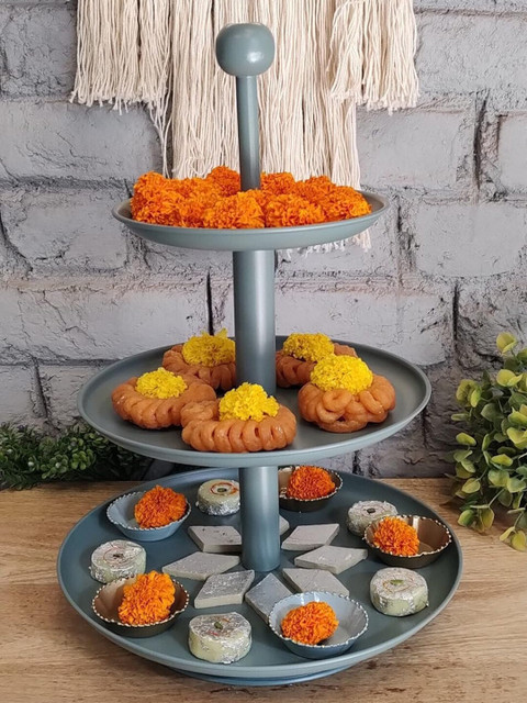 Elan Tier Knob Cake Stand Stainless Steel Cake Server Price in