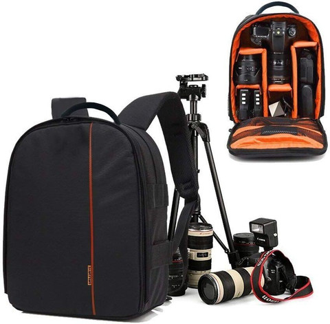 Smiledrive Waterproof DSLR Backpack Camera Bag, Lens Accessories