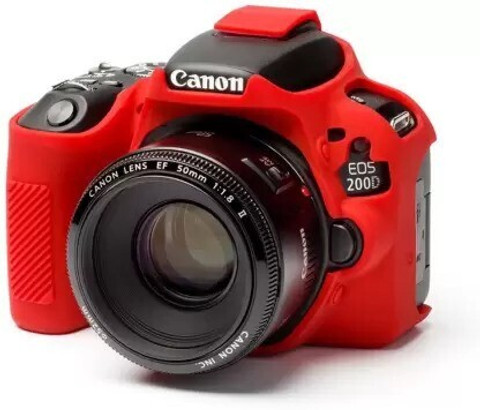 DIGICLIMBER Canon 200D 200D Mark II RED Professional Silicone Rubber  Detachable Protective Camera Case Cover, ONLY Camera Bag