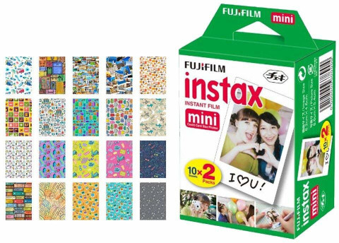 FUJIFILM Instax Mini Film 20 Shots with 20 Sticker Instant Film