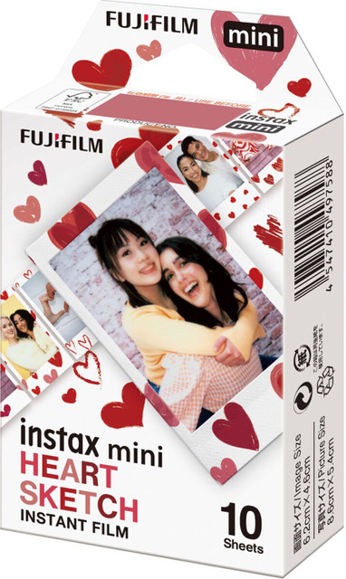 FUJIFILM Instax Mini Heart Sketch 10x1 Film With Rabbit Design Hangng Paper  Photo Bunting Film Roll