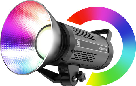 KODAK V250 RGB Video Light With Reflector 58000 lx Camera LED