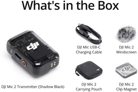 dji MIC 2 Transmitter (Shadow Black) Camera Microphone Price in