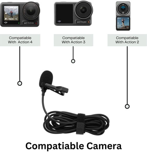 ELFOG Type-C Lavalier Mic for DJI Osmo Action Camera Accessories