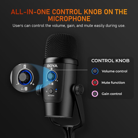 【値下げ中】BOYA BY-PM500 USBマイク BOYA BY-PM500 USB for PC, Mac & Type-C - Studio Quality Camera