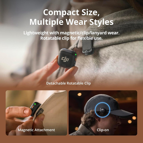 dji Mic 3 Transmitter, Wireless Mini Microphone for iPhone/Camera