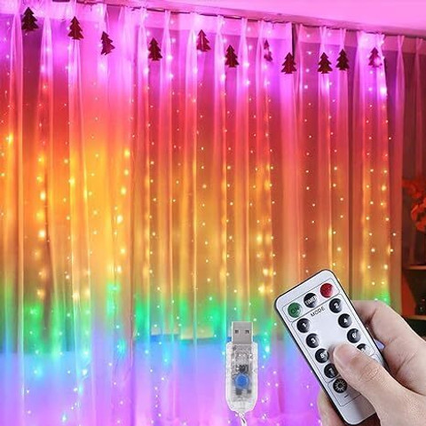Vespa ™Fairy Curtain String Light with 10Hooks, Models Remote Control  Curtain Lights Candle