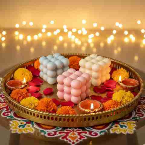 Glow Haven Bubble Candles – Set of 3 Candle Price in India - Buy