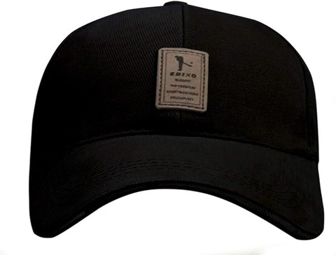Zonkar Ediko Cotton Black Adjustable Unisex Cap Outdoor Activites