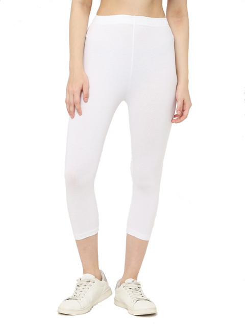 Robinbosky 3/4th leggings Women White Capri