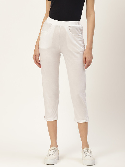 BRINNS Pure Cotton Capris Women White Capri Buy BRINNS Pure