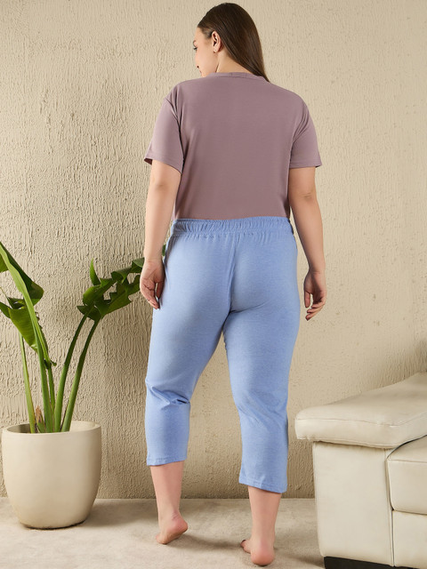 CUPID Regular Fit Plain Cotton Half Pant, Stylish 3/4th Sports n