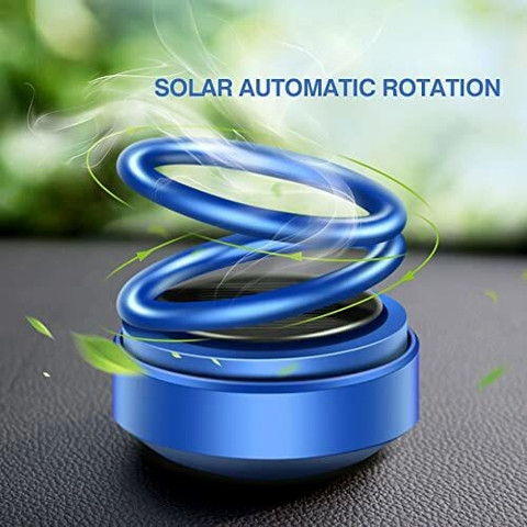CCE CAR SOLAR RING WITH BALL PERFUME CAR DASHBOARD AUTO ROTATE (Blue) Air  Freshener Car Freshener Air Purifier
