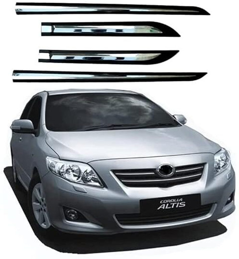 CARSHADE Half Chrome Side Beading Side Claddig Protectr For Toyota