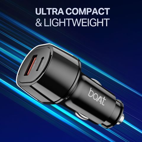 boAt 55W Qualcomm 3.0 Turbo Car Charger (Black) - Image 8