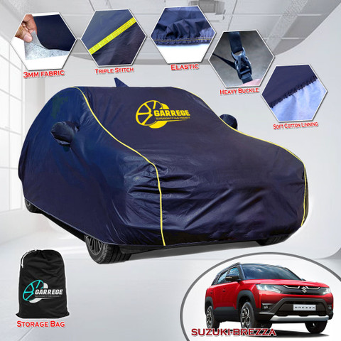 GARREGE Car Cover For Maruti Suzuki Brezza (With Mirror Pockets)