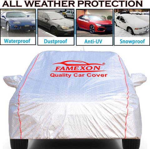 FAMEXON Car Cover For Hyundai Santro Xing (With Mirror Pockets